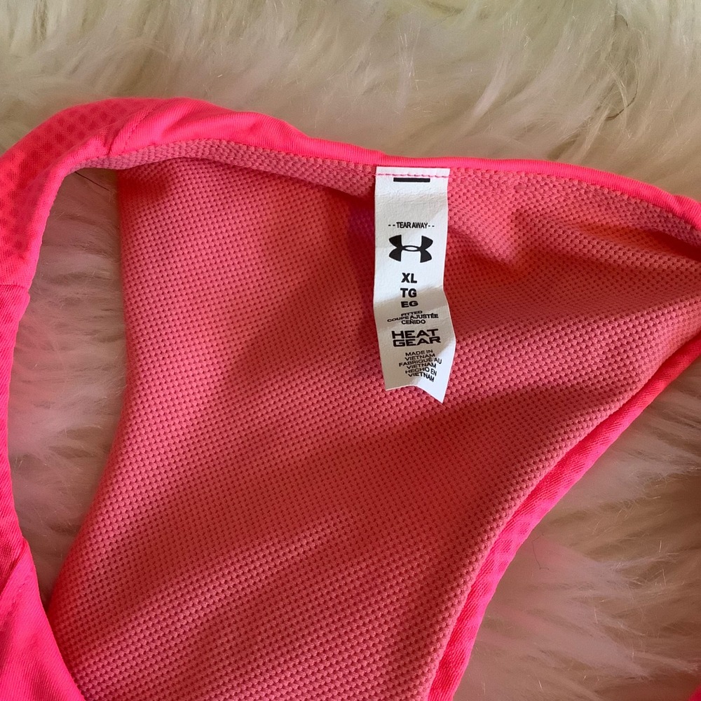 Under Armour Armour Sport 2-in-1 Built n Bra Tank Neon Pink HeatGear XL 1356299 - Picture 4 of 16
